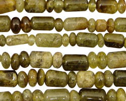 Green Garnet Barrel Rondelle 4-6mm