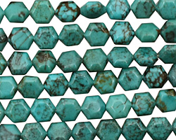 Chinese Turquoise Hexagon 6mm