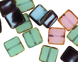 Czech Glass Lagoon Square 10mm