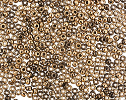 TOHO Gilded Marble Black Round 11/0 Seed Bead