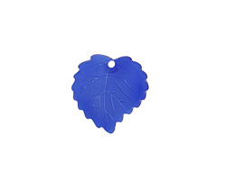 Matte Dark Sapphire Lucite Ivy Leaf 16mm