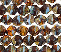 Czech Glass Blueberry Muffin Chandelier Cut 8mm