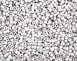 TOHO Opaque Pastel Frosted Light Gray Round 11/0 Seed Bead