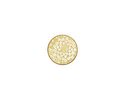 Lillypilly Gold Dahlia Anodized Aluminum Disc 11mm, 22 gauge