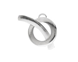 Saki Sterling Silver Simple Toggle Clasp 20x18mm, 28mm bar
