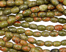 Unakite Rice 6x4mm