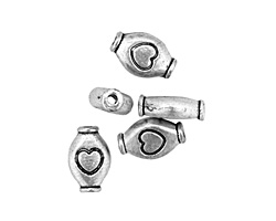 Pewter Horse Eye w/ Heart 10x7mm