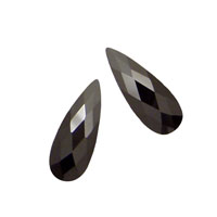 Onyx Faceted Flat Teardrop 7x18mm