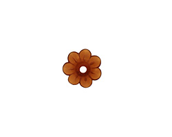 Matte Smoky Topaz Lucite Daisy 3x10mm