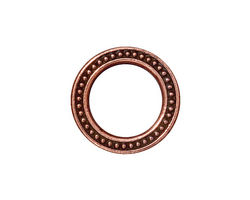 TierraCast Antique Copper (plated) Large Beaded Ring 19mm