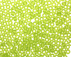 TOHO Transparent Frosted Lime Green Round 8/0 Seed Bead