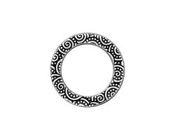 TierraCast Antique Silver (plated) Large Spiral Ring 19mm