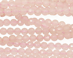 Rose Quartz Faceted Round 4mm