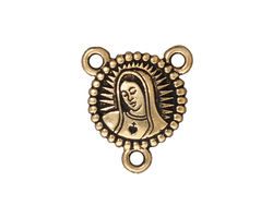 TierraCast Antique Gold (plated) Our Lady Link 19x22mm