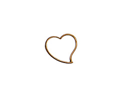 Stampt Antique Copper (plated) Cutout Heart 12mm