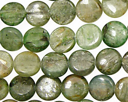 Green Kyanite Puff Coin 10mm