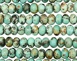 African Turquoise Rondelle 6mm