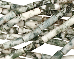 Tree Agate Tube 12-13x4mm