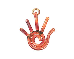 Patricia Healey Copper Left Hand Charm 26x29mm