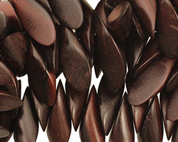 Ebony Wood Cut Horse Eye 9-10x24-26mm