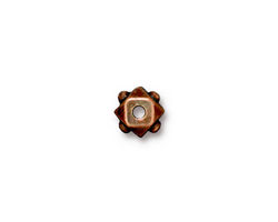TierraCast Antique Copper (plated) Faceted Cube 6x8mm