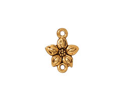 TierraCast Antique Gold (plated) Star Jasmine Link 12x16mm