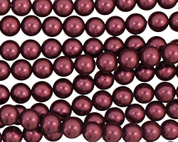 Raspberry Shell Pearl Round 6mm