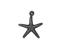 TierraCast Gunmetal Starfish Charm 17x20mm