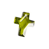 Fern Faceted Cross 10x12mm