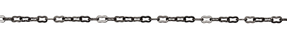 Gunmetal Etched Peanut Chain