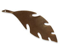 Vintaj Natural Brass Precision Leaf Altered Blank 22x73mm