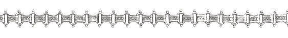 Antique Silver (plated) Vintage Cuff & Beaded Oval Chain