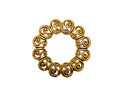 Stampt Antique Gold (plated) S-Wreath Filigree 21mm