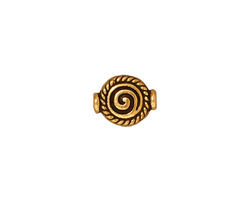 TierraCast Antique Gold (plated) Fancy Spiral Bead 12x9mm