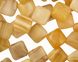 Yellow Botswana Agate Diamond 13mm