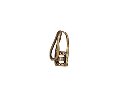 Antique Brass (plated) Hook & Eye Crimp Clasp 16x5mm (hook), 13x5mm (eye)