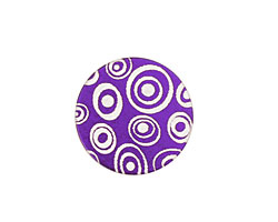 Lillypilly Purple Groovy Circles Anodized Aluminum Disc 19mm, 24 gauge