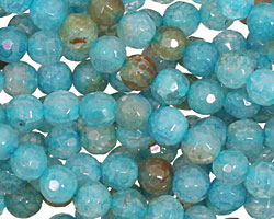 Blue Haze Fire Agate Faceted Round 6mm