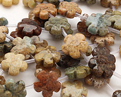 Autumn Agate Flower 15mm