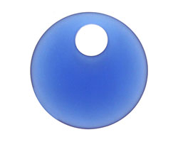 Royal Blue Recycled Glass Off Center Donut 30mm