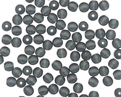 Czech Glass Matte Montana Blue Round 4mm