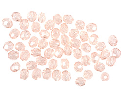 Czech Fire Polished Glass Luster Rosaline Round 3mm