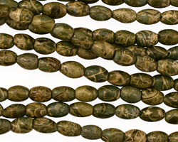 African Green Jasper Rice 6x4mm