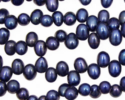 Midnight Blue Dancing Drops 6.5-8mm