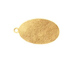 Brass Oval Blank Pendant 16x28mm