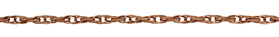 Antique Copper (plated) Patterned Interlocking Oval Chain