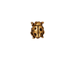 TierraCast Antique Gold (plated) Lady Bug 10x8mm