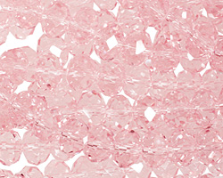 Light Rose Crystal Faceted Rondelle 8mm