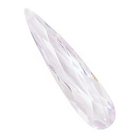 Crystal Clear Faceted Flat Teardrop 9x36mm