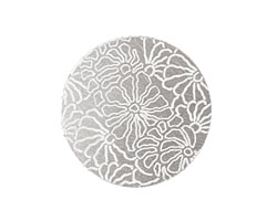 Lillypilly Silver Weathered Daisy Anodized Aluminum Disc 25mm, 22 gauge